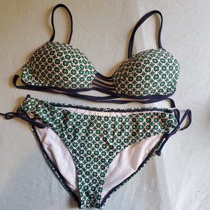 Blue and Green 2 pc Bikini